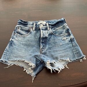 MOUSSY VINTAGE Blue Denim Cut Off Jean Short 23